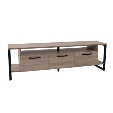 BRIDGE TV STAND 3ΠΟΡΤΕΣ SONOMA ΜΑΥΡΟ 150x35x45cm 1 τεμ.