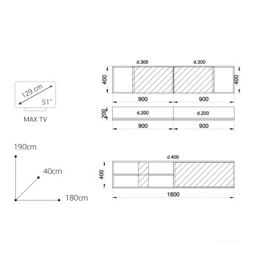 BETON ΣΥΝΘΕΤΟ SONOMA CEMENT ΑΝΟΙΧΤΟ 180x40x190cm 1 τεμ.