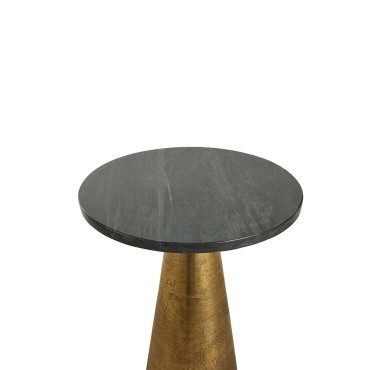 CONO COFFEE TABLE ΜΑΥΡΟ ANTIQUE BRASS 36x36x51cm 1 τεμ.