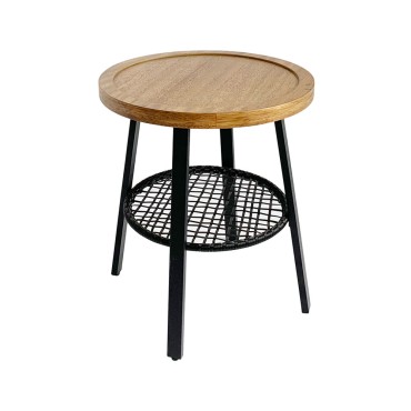 FILET SIDE TABLE ΦΥΣΙΚΟ ΜΑΥΡΟ 45x45x52cm 1 τεμ.