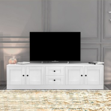 Έπιπλο τηλεόρασης Felix Megapap χρώμα λευκό 160,8x40x39,6cm 1 τεμ.