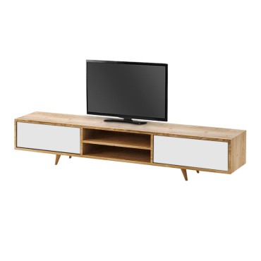 Έπιπλο τηλεόρασης Serine Megapap χρώμα sapphire oak - λευκό 170x37x45cm 1 τεμ.