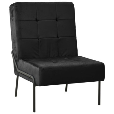 vidaXL Καρέκλα Χαλάρωσης 65x79x87 Μαύρη Βελούδινη 65x79x87cm 1 τεμ.