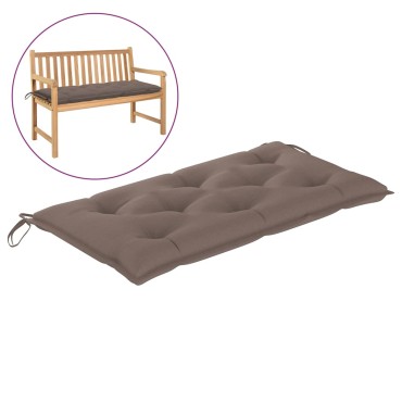 vidaXL Μαξιλάρι Πάγκου Κήπου Taupe 110x50x7 εκ. Ύφασμα Oxford