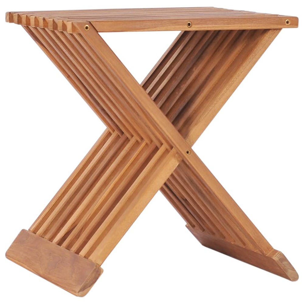 vidaXL Σκαμπό Πτυσσόμενο 40x32x45cm από Μασίφ Ξύλο Teak 1 τεμ.