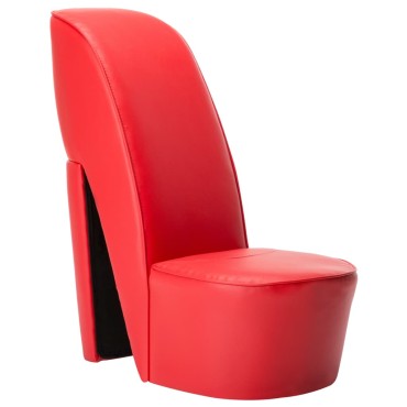 vidaXL Κάθισμα Γόβα Κόκκινο από Συνθετικό Δέρμα 43x82,5x85,5cm 1 τεμ.