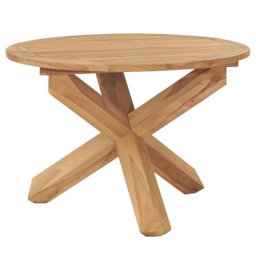 vidaXL Τραπεζαρία Κήπου 110x 75cm από Μασίφ Ξύλο Teak 1 τεμ.