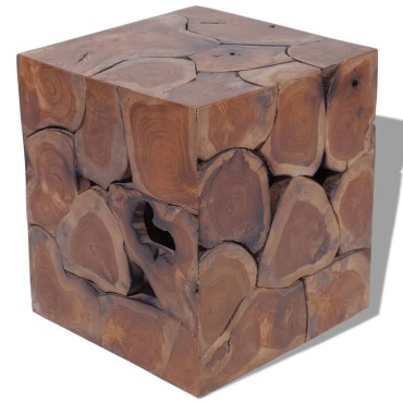 vidaXL Σκαμπό από Μασίφ Ξύλο Teak 40x40x45cm 1 τεμ.