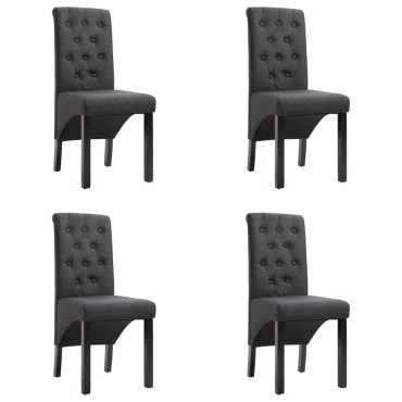 vidaXL Καρέκλες Τραπεζαρίας 4 τεμ. Σκούρο Γκρι Υφασμάτινες 42x57x95cm