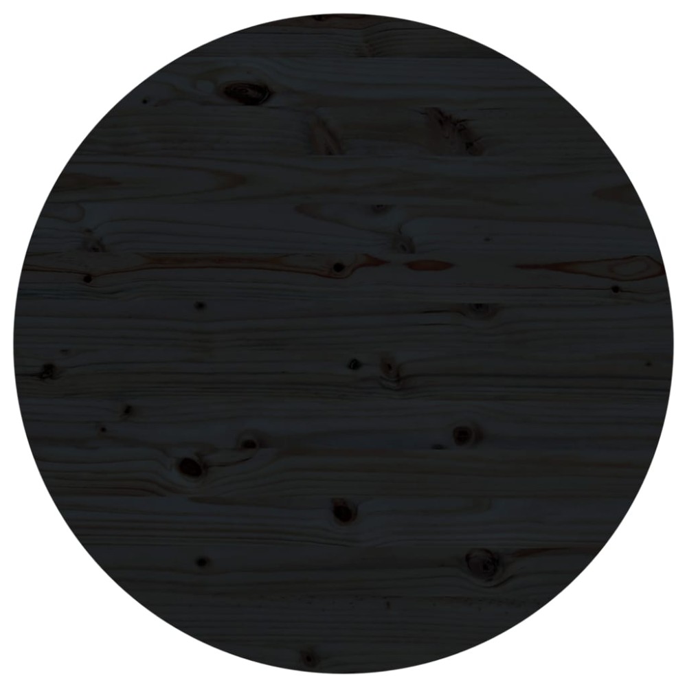 vidaXL Επιφάνεια Τραπεζιού Μαύρη 90x2,5cm από Μασίφ Ξύλο Πεύκου 1 τεμ.