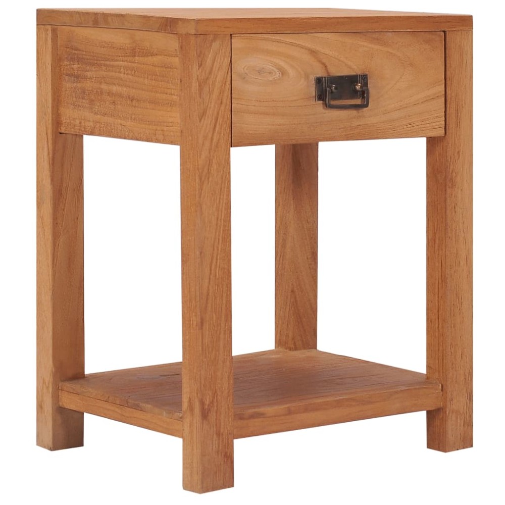 vidaXL Κομοδίνο 35x35x50cm από Μασίφ Ξύλο Teak 1 τεμ.