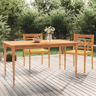 vidaXL Τραπέζι Batavia 150x90x75cm από Μασίφ Ξύλο Teak 1 τεμ.