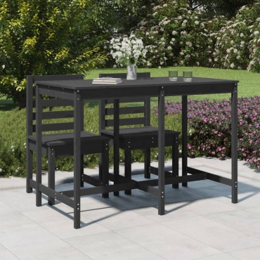 vidaXL Τραπέζι Κήπου Γκρι 159,5x82,5x110cm από Μασίφ Ξύλο Πεύκου 1 τεμ.