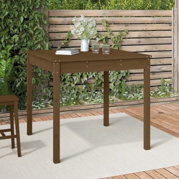 vidaXL Τραπέζι Κήπου Μελί 82,5x82,5x76cm από Μασίφ Ξύλο Πεύκου 1 τεμ.