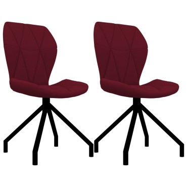 vidaXL Καρέκλες Τραπεζαρίας 2 τεμ. Μπορντό από Συνθετικό Δέρμα 44,5x54x90cm
