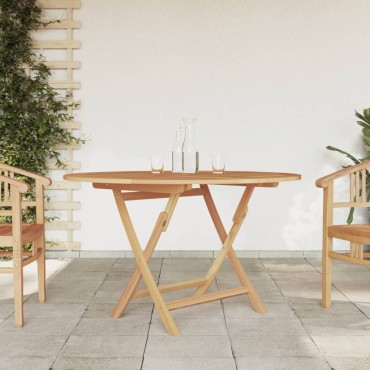 vidaXL Τραπέζι Κήπου Πτυσσόμενο 110x75cm Μασίφ Ξύλο Teak 1 τεμ.