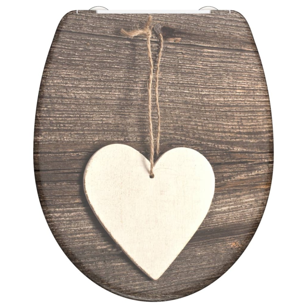 SCHÜTTE Κάθισμα Λεκάνης WOOD HEART Soft-Close & Σχέδιο από Duroplast