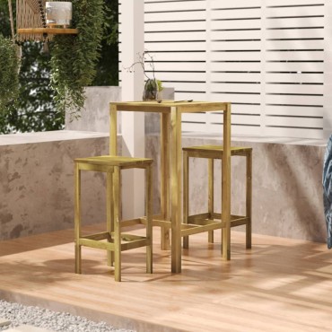 vidaXL Τραπέζι Μπαρ 60x60x110cm από Εμποτισμένο Ξύλο Πεύκου 1 τεμ.