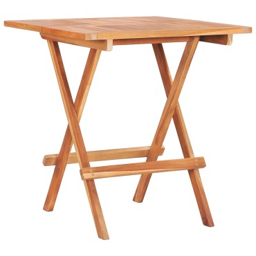 vidaXL Τραπέζι Bistro Πτυσσόμενο 60x60x65cm από Μασίφ Ξύλο Teak 1 τεμ.