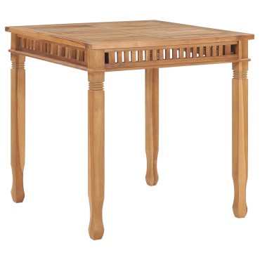 vidaXL Τραπεζαρία Κήπου 80x80x80cm από Μασίφ Ξύλο Teak 1 τεμ.