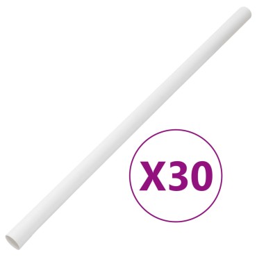 vidaXL Κανάλι Καλωδίων με Κλιπ Ø30 χιλ. 30 μ. από PVC