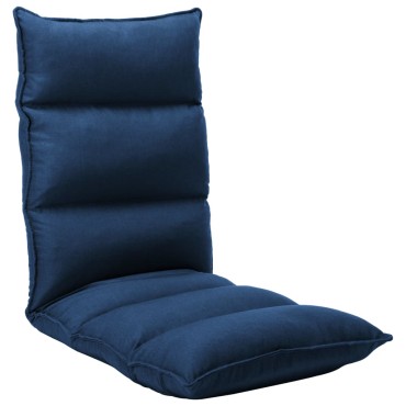 vidaXL Καρέκλα Δαπέδου Πτυσσόμενη Μπλε Υφασμάτινη 135x50x13cm 1 τεμ.