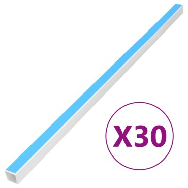 vidaXL Κανάλι Καλωδίων Αυτοκόλλητο 30 x 15 χιλ. 30 μ. από PVC