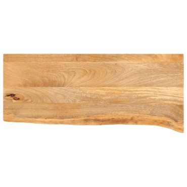 vidaXL Επιφάνεια Τραπεζιού 90x40x2,5cm Live Edge Μασίφ Ξύλο Μάνγκο 1 τεμ.