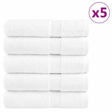 vidaXL Πετσέτες Μπάνιου Premium 25Τεμ Λευκές 70x140εκ 600gsm 100% Βαμβ