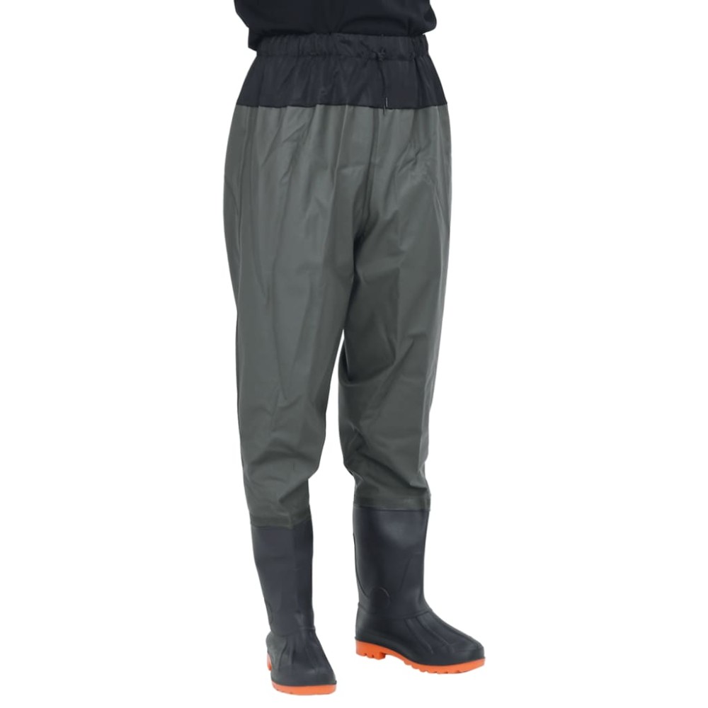 vidaXL Waist Waders με μπότες σκούρο πράσινο μέγεθος 38