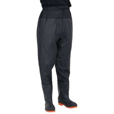 vidaXL Waist Waders με μπότες Μαύρο μέγεθος 38