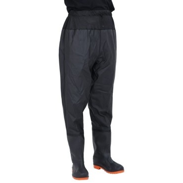 vidaXL Waist Waders με μπότες Μαύρο μέγεθος 41