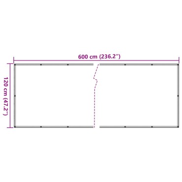 vidaXL Διαχωριστικό Βεράντας Μπεζ 120 x 600 εκ. Ύφασμα Oxford