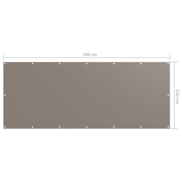 vidaXL Διαχωριστικό Βεράντας Taupe 120 x 300 εκ. Ύφασμα Oxford