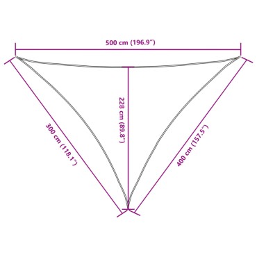 vidaXL Πανί Σκίασης Τρίγωνο Λευκό 3 x 4 x 5 μ. από Ύφασμα Oxford