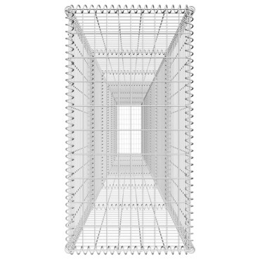 vidaXL Συρματοκιβώτιο Τοίχος 600x50x100 εκ. Γαλβαν.Χάλυβας + Κάλυμμα