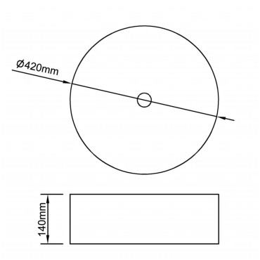 vidaXL Νιπτήρας Ασημί 42 x 14 εκ. Κεραμικός