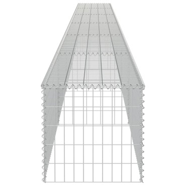 vidaXL Συρματοκιβώτιο Τοίχος 900x50x50 εκ. Γαλβαν.Χάλυβας + Καλύμματα