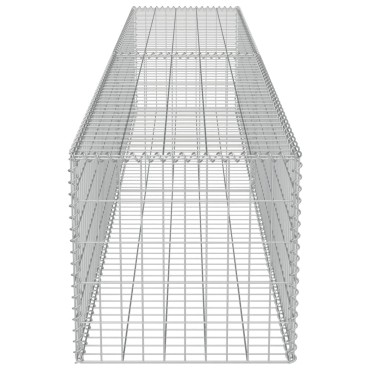 vidaXL Συρματοκιβώτιο Τοίχος 300x50x50 εκ. Γαλβαν.Χάλυβας + Καλύμματα