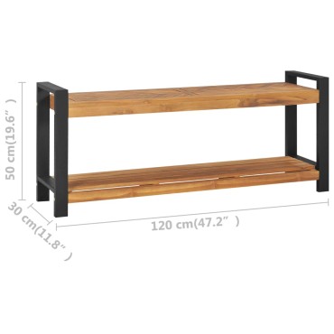 vidaXL Παγκάκι από Μασίφ Ξύλο Teak 120x30x50cm 1 τεμ.