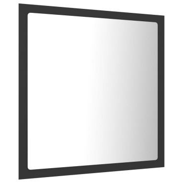 vidaXL Καθρέφτης Μπάνιου με LED Γκρι 40x8,5x37cm από Ακρυλικός 1 τεμ.