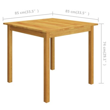 vidaXL Σετ Τραπεζαρίας Κήπου 5 τεμ. Μαύρο 85x85x74cm