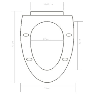 vidaXL Κάλυμμα Λεκάνης με Soft Close & Quick Release Λευκό