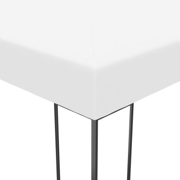 vidaXL Κιόσκι με Φωτάκια LED Λευκό 4 x 3 x 2,7 μ.