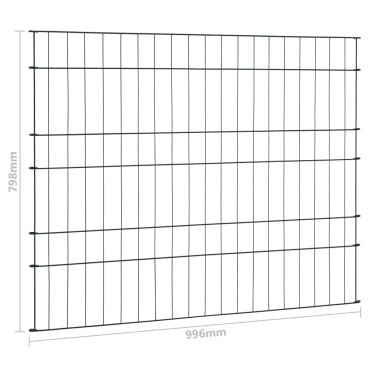 vidaXL Περίφραξη Κήπου Σετ Πράσινη 99,6x79,8 εκ.