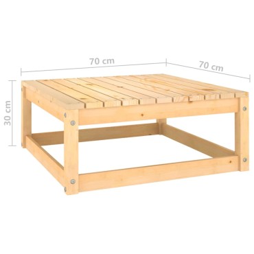 vidaXL Σαλόνι Κήπου 3 τεμ. από Μασίφ Ξύλο Πεύκου 70x70x30cm