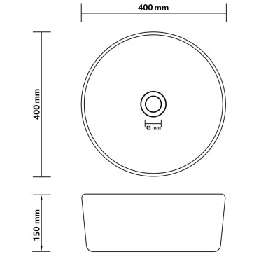 vidaXL Νιπτήρας Πολυτελής Στρογγυλός Ροζ Ματ 40 x 15 εκ. Κεραμικός