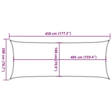 vidaXL Πανί Σκίασης Κρεμ 2 x 4,5 μ. από HDPE 160 γρ./μ²