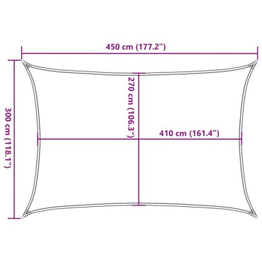 vidaXL Πανί Σκίασης Κρεμ 3 x 4,5 μ. από HDPE 160 γρ./μ²