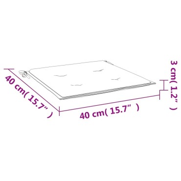 vidaXL Μαξιλάρια Καρέκλας Κήπου 2 τεμ. Κρεμ 40x40x3 εκ. Υφασμάτινα